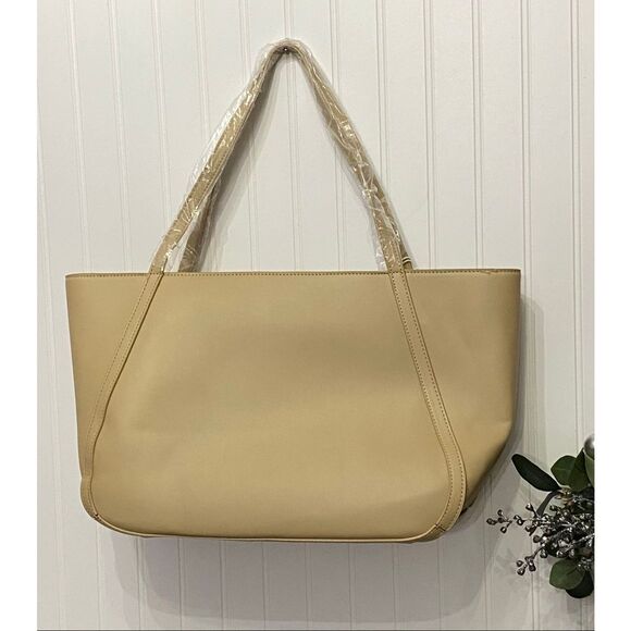 Cavalli Class Sandra Tan Almond Shopper Tote Bag Purse - Picture 5 of 9